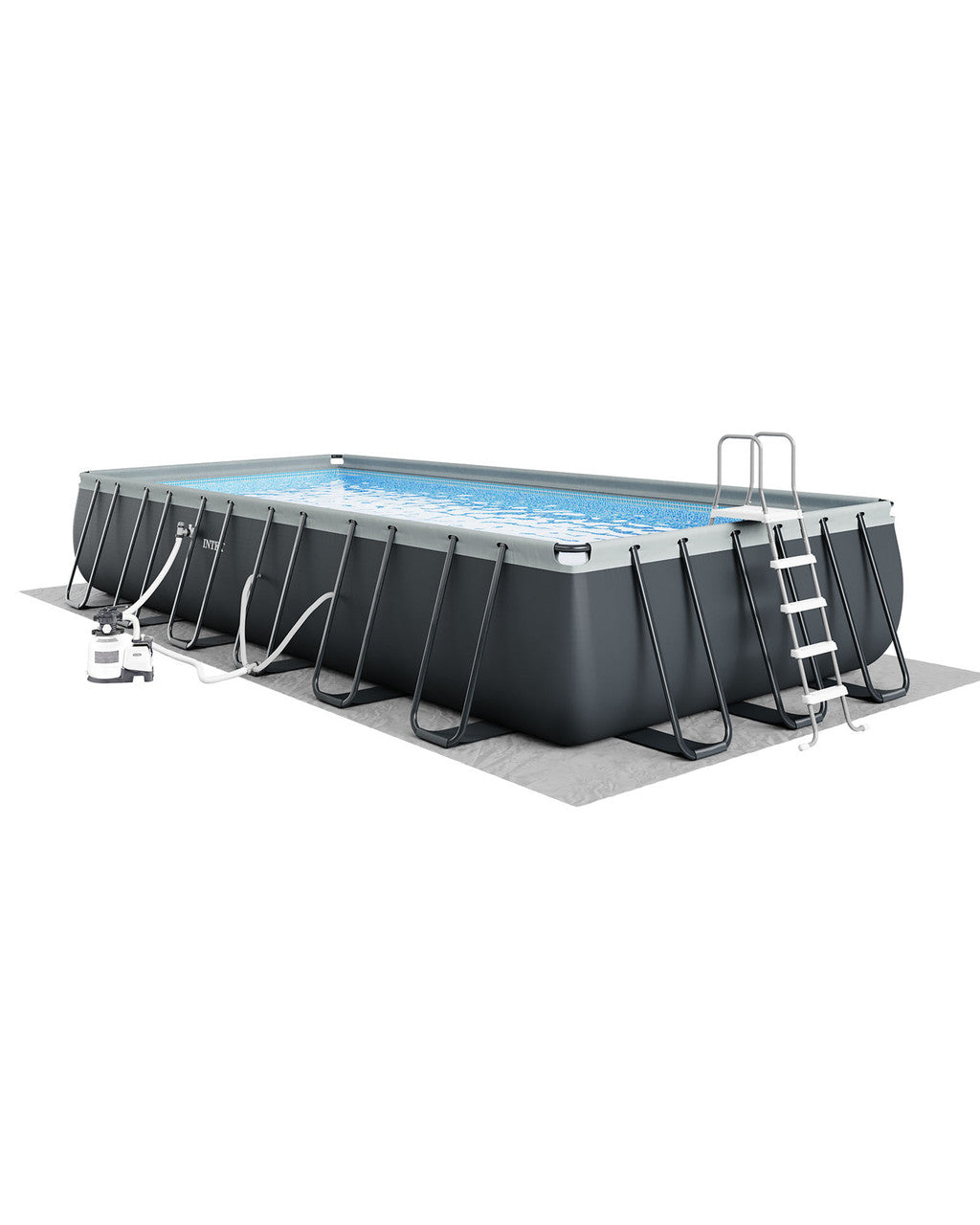 Rectangular Ultra XTR® Frame Above Ground Pool w/ Sand Filter Pump - 24' x 12' x 52'