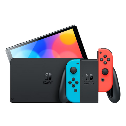 Nintendo Switch OLED Console - Neon Blue and Red