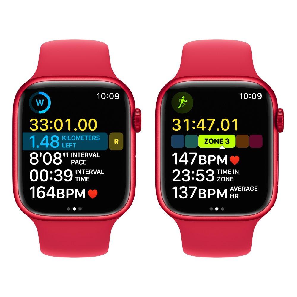 Apple Watch Series 8 GPS, 45mm, Aluminium Body - Red