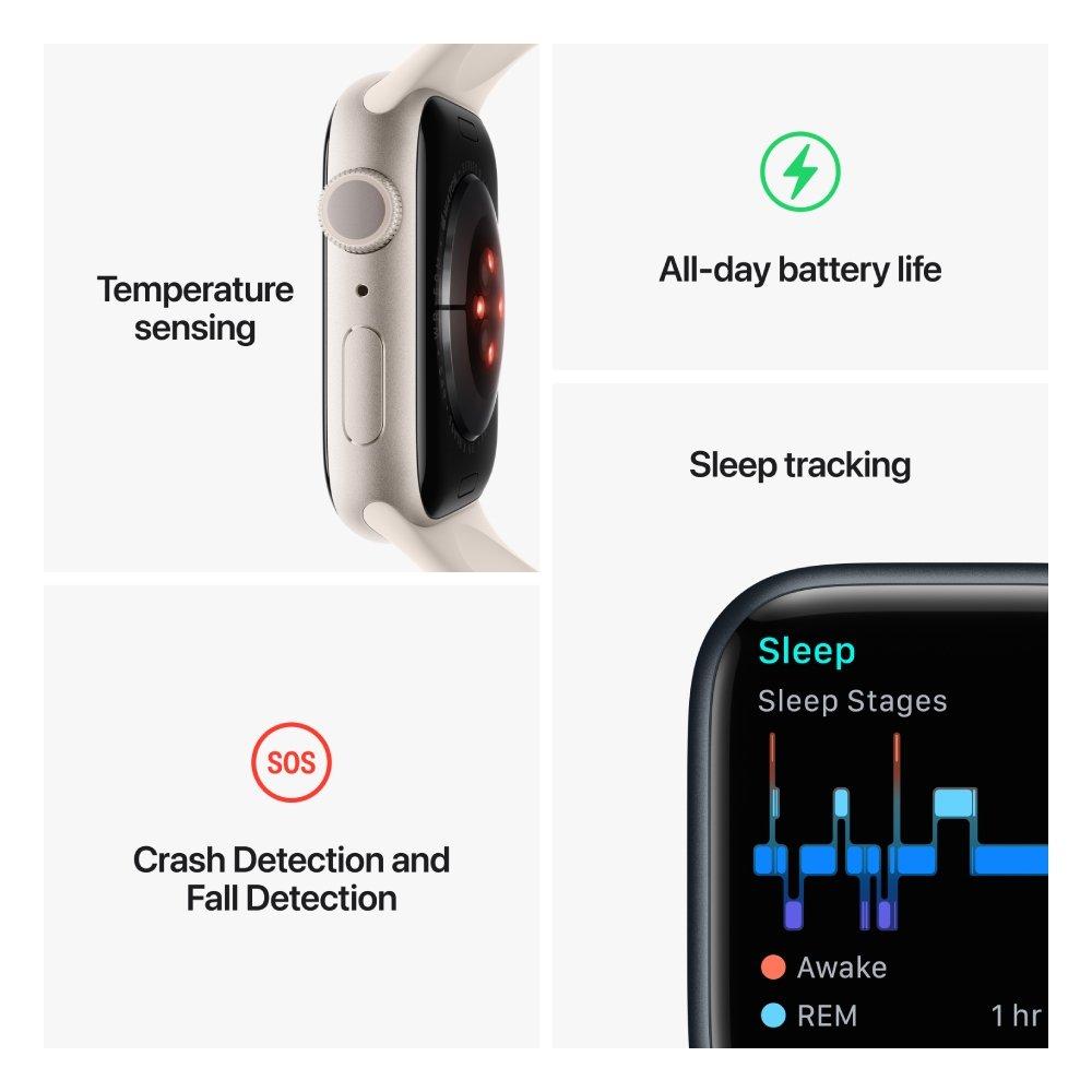 Apple Watch Series 8 GPS, 45mm, Aluminium Body - Red