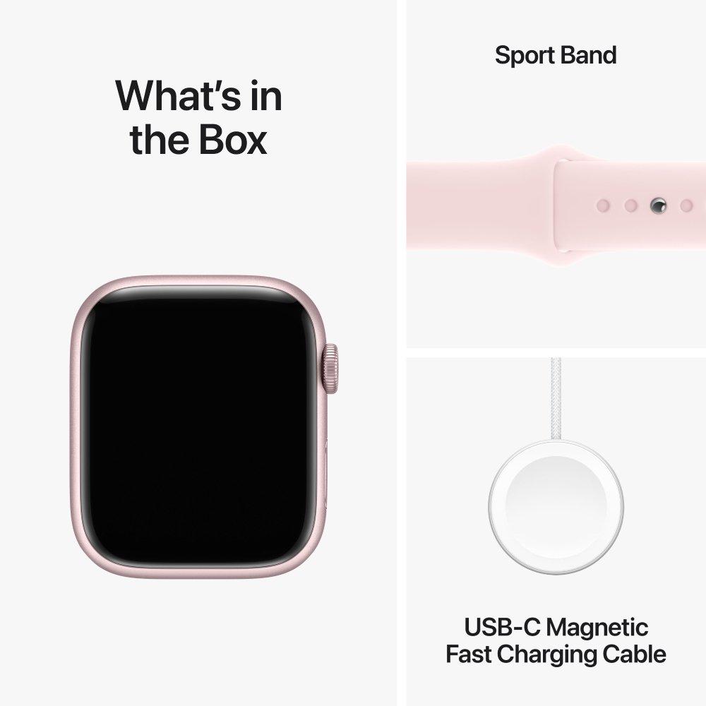 Apple Watch Series 9 GPS + Cellular 45mm Pink Aluminum Case with Light Pink Sport Band