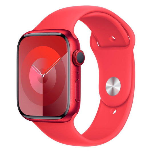 Apple Watch Series 9 GPS + Cellular 45mm RED Aluminium Case with RED Sport Band - M/L