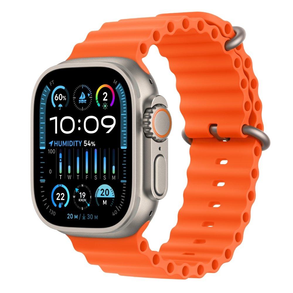 Apple Watch Ultra 2 GPS + Cellular 49mm Titanium Case with Orange Ocean Band