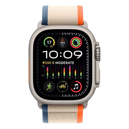 Apple Watch Ultra 2 GPS + Cellular 49mm Titanium Case with Orange/Beige Trail Loop