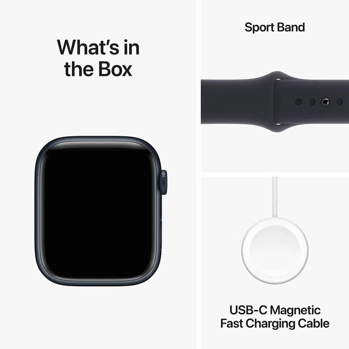 Apple Watch Series 9 GPS + Cellular 45mm Graphite Stainless Steel Case with Midnight Sport Band - S/M