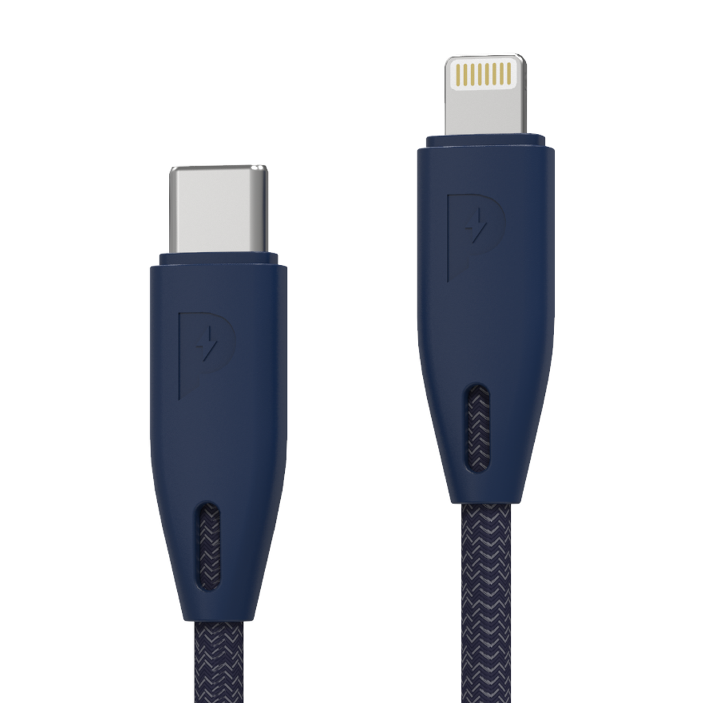 Powerology كابل USB-C إلى Lightning مجدول بطول 2 متر